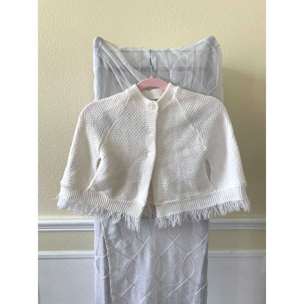 Vintage Royal Knitwear Inc New York Baby White Poncho
